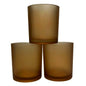 10 Pack Brown Frosted Glass Votive Tealight Candle Holders House Party Centerpiece Xmas Wedding Decor Glass Candlestick Party Decorations Bridal Valentines Event