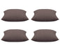 Pack of 4 Elements Stone Brown Solid Base Colour Square Cushion Covers
