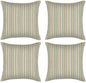 Pack of 4 Finn Yellow Multicoloured Retro Cushion Cover