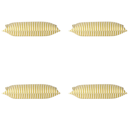 Pack of 4 Dandi Mustard Yellow & White Rectangle Cushion Covers