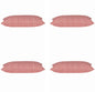 Pack of 4 Dandi Red & White Rectangle Cushion Covers