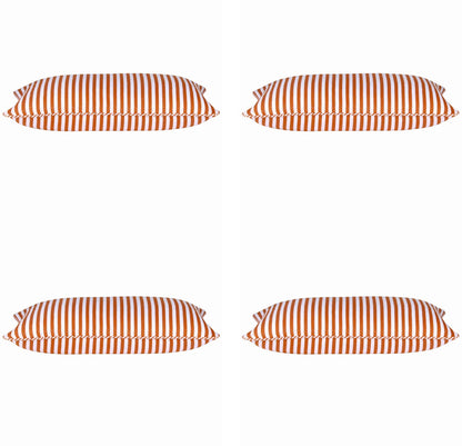 Pack of 4 Dandi Orange & White Rectangle Cushion Covers