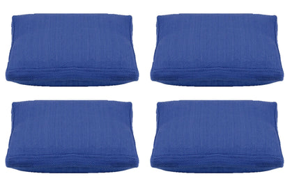 Pack of 4 Classic Sky Blue Large 56x56cm Box Sided Cushion Cover Chair pad covers