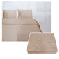 Tuberose Satin Embroidery Quilt Cover Set Latte Double