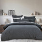 Bianca Hallston Charcoal Pre-Washed Cotton Quilt Cover Set King