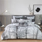 Bianca Myrtleford Grey Cotton Sateen Quilt Cover Set Queen