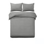 Designer Selection Ascot Embossed Quilt Cover Set Grey Queen
