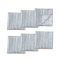 Set of 6 Perline Grey Jacquard Napkins 40cm x 40cm