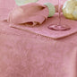 Damask Embossed Tablecloth 160 x 260 cm Blossom Pink