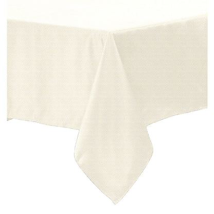 Polyester Cotton Tablecloth Ivory 220 cm Round