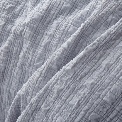 Accessorize Augusta Grey Ruched Quilt Cover Set Double