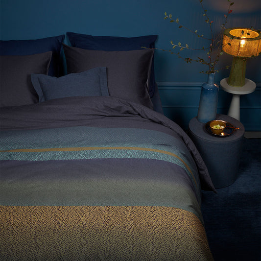 Bedding House Lenny Blue Cotton Quilt Cover Set Queen