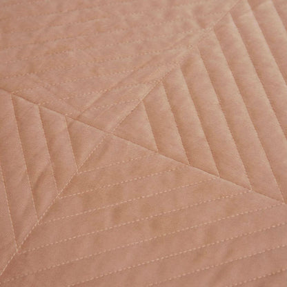 J.Elliot Home Merida Clay Pink Velvet Quilted Coverlet Set Queen/King