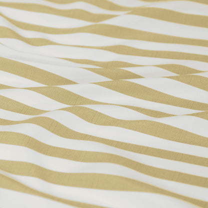 Ardor Frankie Yellow Stripe Yarn Dyed Reversible Quilt Cover Set King