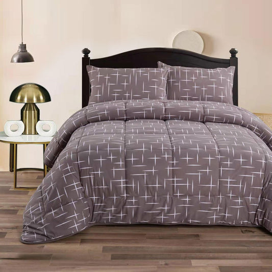 Ramesses Winter Night 3- Piece Mink Flannel Comforter Set Double