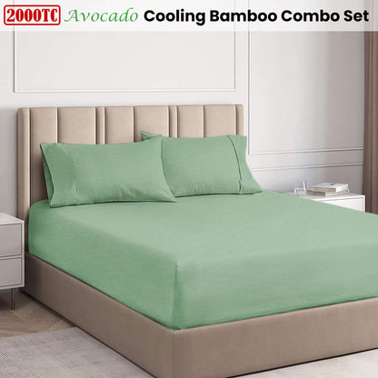 Ramesses Avocado 2000TC Cooling Bamboo Combo Set Queen