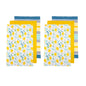 Ladelle Set of 6 Positano Cotton Kitchen Tea Towels 50 x 70 cm White