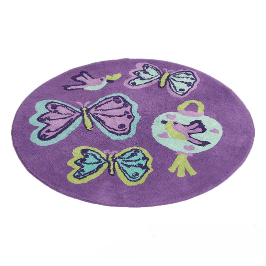 Jiggle & Giggle Butterfly Lantern Floor Rug 80cm Diameter
