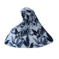 175GSM Banana Tree Leaves Printed Polar Fleece Throw Rug 120 x 150cm Blue