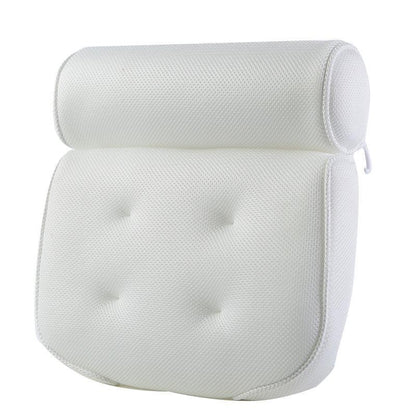 Home 3D Mesh Bath Pillow Back Neck Support Bathtub Spa Hot Tub Suction Cups New