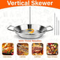 Stainless Steel Vertical Skewer Grill Pan Barbecue Kebab Rack Grill Cooking Tool