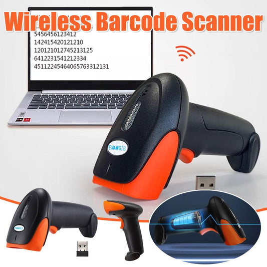 Wireless Barcode Scanner 2D QR Code Handheld Reader for Supermarket Warehouse