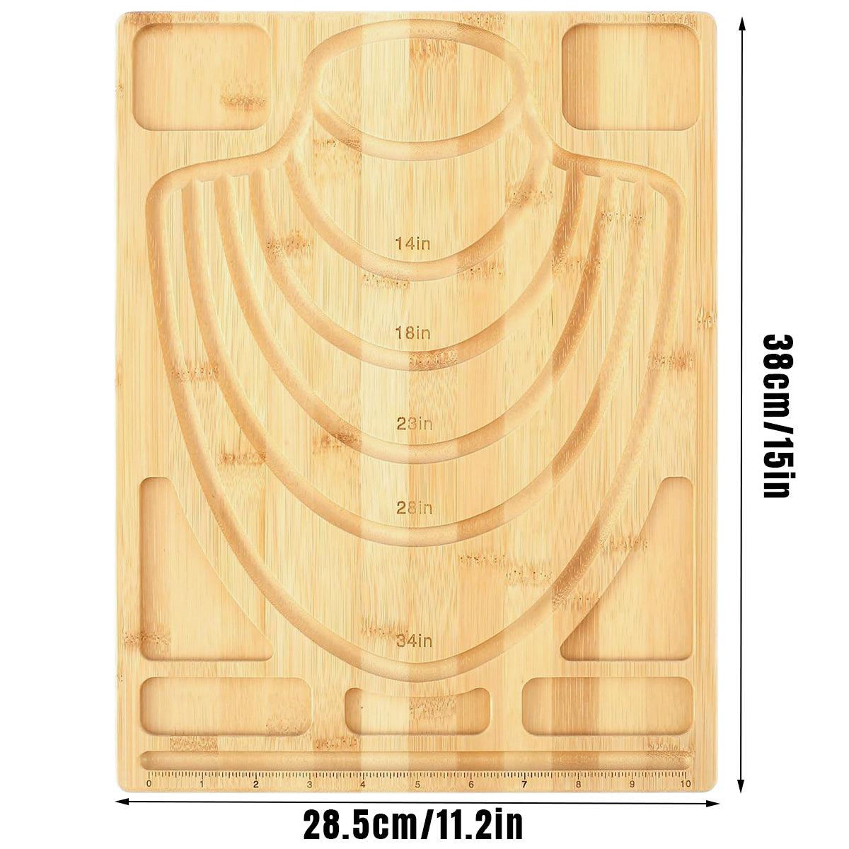 Wooden Beading Board DIY Bracelet Anklet String Design Bead Decoration Plate