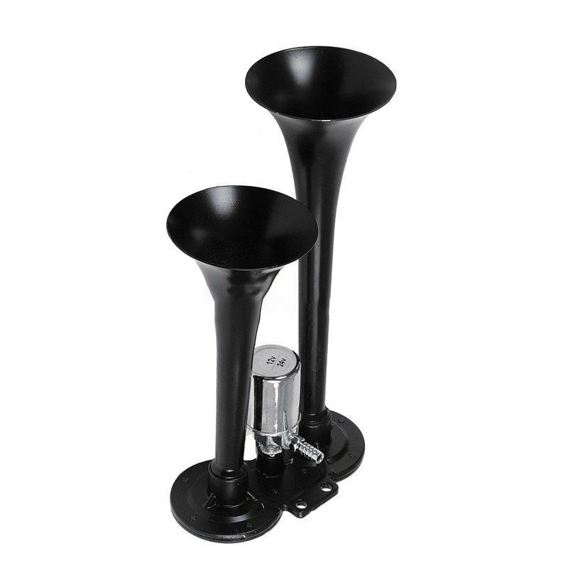 12V 24V Dual Trumpet Air Horn with Electric Valve 110dB for Truck Boat Lorry