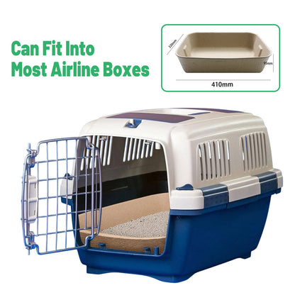 10pcs Disposable Litter Box Pulp Degradable Pet Tray Travel Portable Eco Use