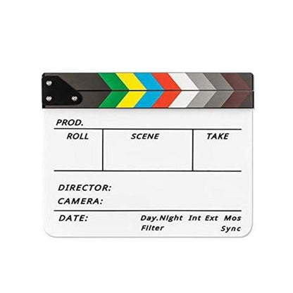Acrylic Clapboard Dry Erase Director Film Movie Action Clapper Clap Board Slate