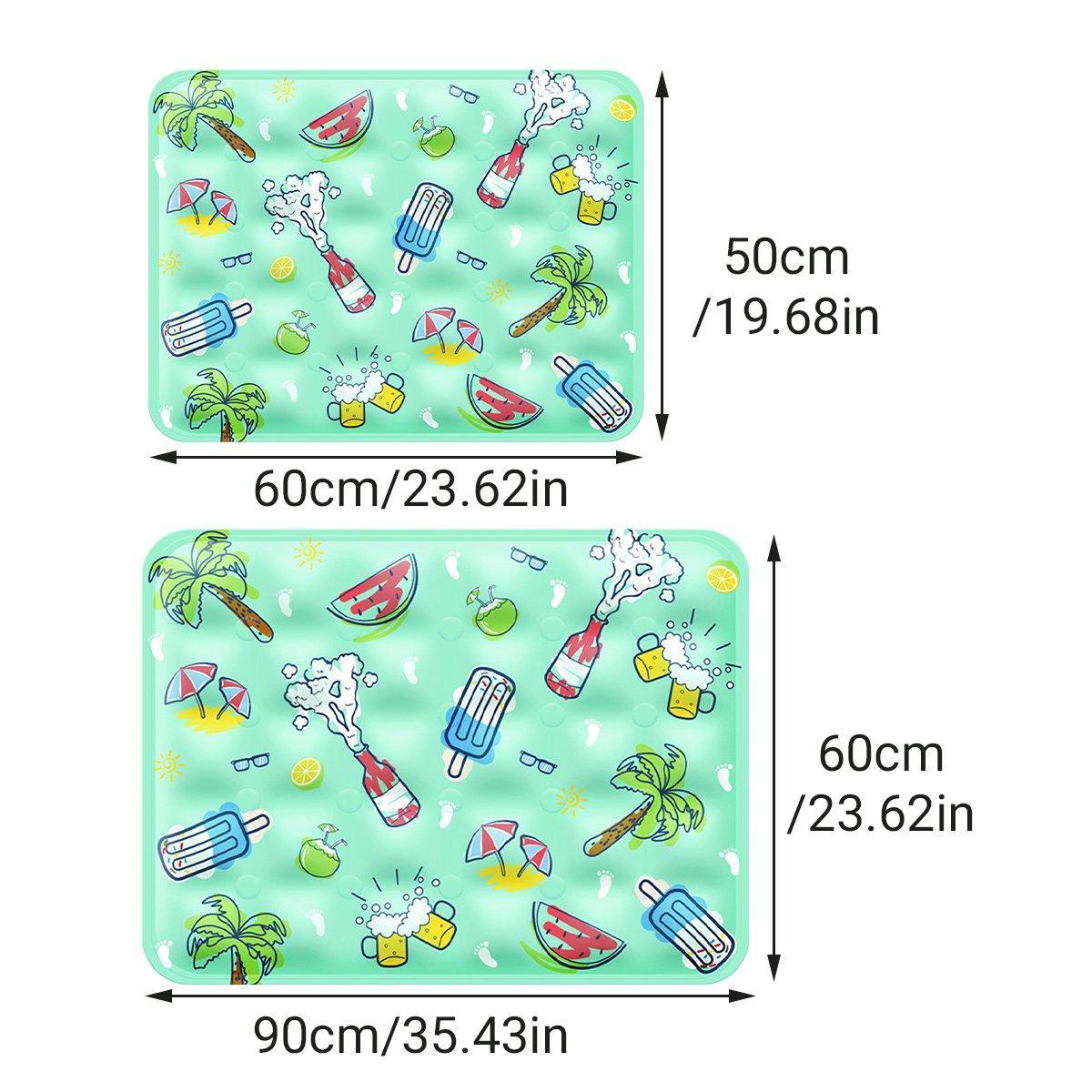 Cooling Ice Mat for Pets Summer Dog and Cat Cooling Pad Comfortable Pet Bed - Yellow - 60x90cm
