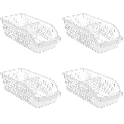 4pcs Refrigerator Storage Box Transparent Plastic Household Organizer Kitchen
