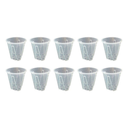 10xClear Plastic Orchid Pots with Holes for Phalaenopsis Root Aeration