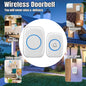 Wireless Doorbell Kit Home Call Button Remote Control White Waterproof Chime
