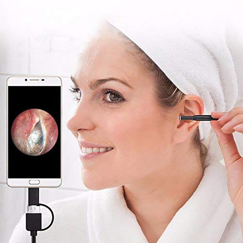 Led Ear Camera Cleaner Endoscope Otoscope Scope Pick Ear Wax Removal  Scoop Tool