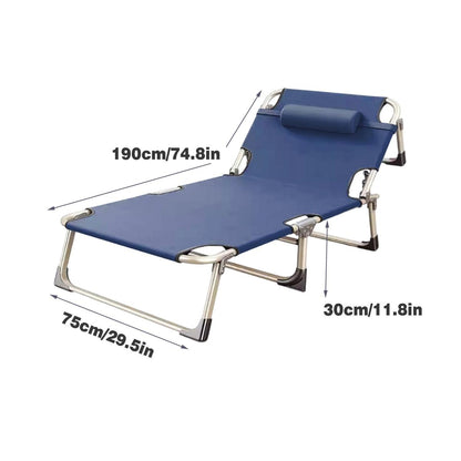 Multifunctional Recliner Folding Bed Lounge Chair for Lunch Break Relaxation