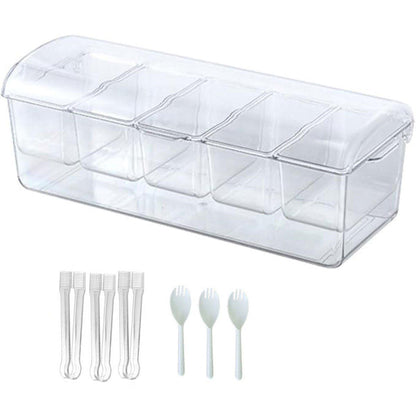 Outdoor Picnic Ice Box Split Salad Plate Fresh-keeping Food Storage Container