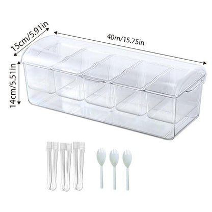 Outdoor Picnic Ice Box Split Salad Plate Fresh-keeping Food Storage Container