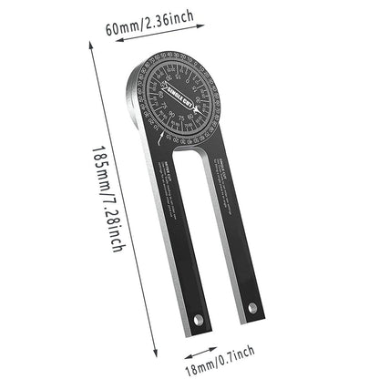 360 Degree Woodworking Protractor Angle Finder Positioning Tool Horizontal Gauge