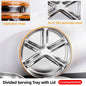 Multi Compartment Lunch Box with Lid Five Compartments Food Storage Fruit Plate