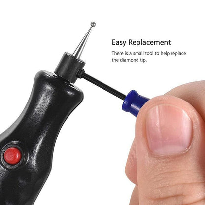 Tool Ceramic Metal Wood Engraving Pen Glass Electric Micro Engraver Diamond - Blue