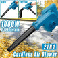 Portable Cordless Air Blower Leaf Dust Tool 1080W 19000 RPM Li-ion Battery