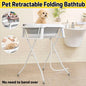 Pet Bath Tub Elevated Stand for Cats and Puppies Portable Bathing Tub for Pets