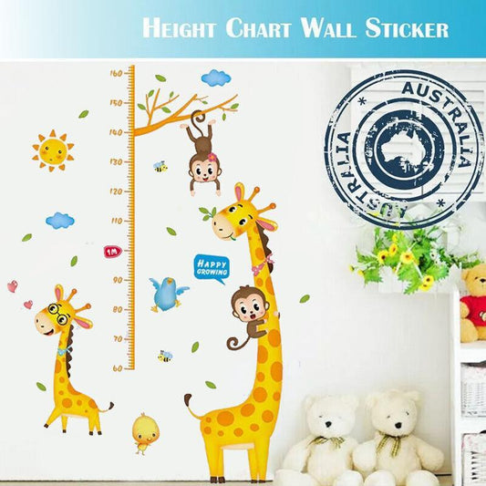 Removable Wall Height Chart Sticker Growth Measurement Ruler Decal for Wall Decor - F