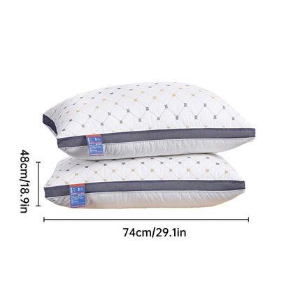 1/2PCS Hotel Style Polyester Fibre Pillow Washable High Rebound Support - 600g-2pcs