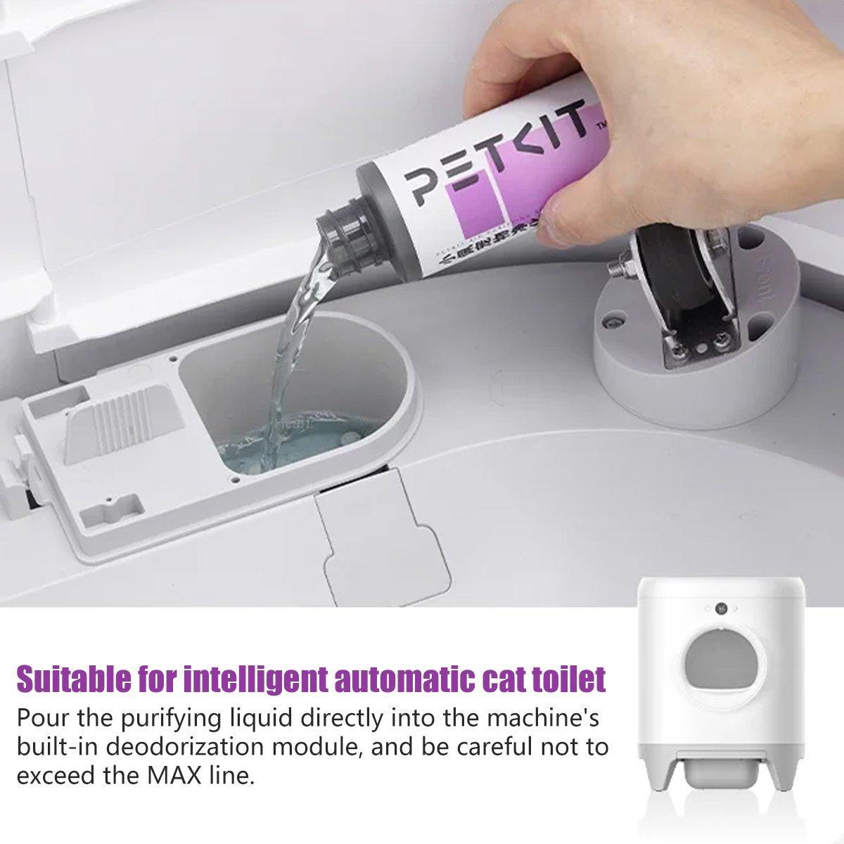 4PCS Smart Cat Litter Box Deodorizer Liquid Purifier with Pear Blossom Scent