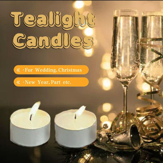 Tealight Candles 10 or 50 Pack Unscented Long Burning for Wedding Party Decor - Purple- 2 Hours10PCS