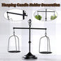 Black iron balance Scale candlestick decorative candle wedding Home Decor Gifts