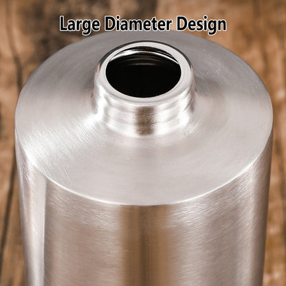 Soap Dispenser 500ml Stainless Steel Pump Silver Bathroom Liquid Container
