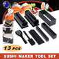 13Pcs Diy Sushi Maker Making Kit Rice Roller Mold Set For Beginners Kitchen Tool